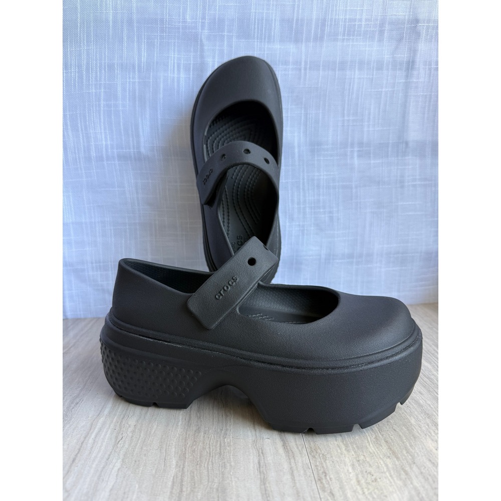 CROCS Women's Black Platform Mary Jane Clog
